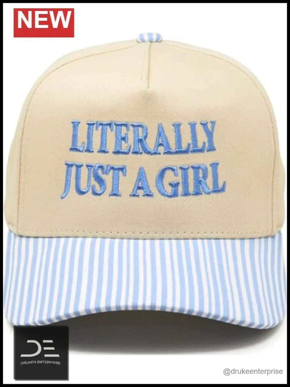 Vintage Canvas Snapback Hat - Adjustable 2 Tone Cap, Structured Fit, 5 Panel,